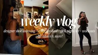 Thumbnail: WEEKLY VLOG: DESIGNER SHOE UNBOXING, COLLECTIVE HAUL, GIRLS NIGHT OUT, WORKOUTS, LIFE ADVICE & MORE!