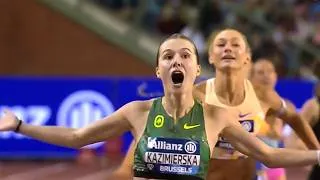 Thumbnail: Klaudia Kazimierska wins Women's 1500m final Brussels Diamond League 2026 beats Hunter Bell & Hull