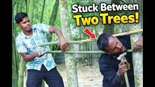 Thumbnail: Stuck Between Two Buses! 😱 Funny Village Prank Gone Wrong 😂”