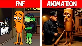 Thumbnail: Tung Tung Sahur Has Been ARRESTED! // Italian Brainrot Animation x FNF - Friday Night Funkin'