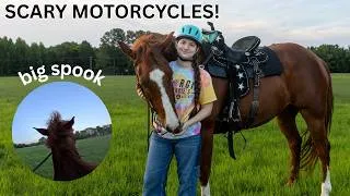 Thumbnail: SPOOKED BY MOTORCYCLES! Riding In The Pasture!