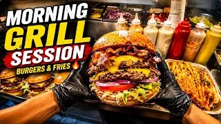 Thumbnail: POV: Morning grill session - Burger and Fries🍔🍟