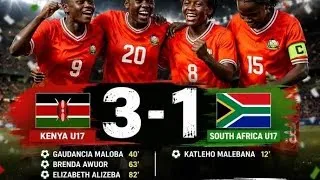 Thumbnail: Kenya 🇰🇪 vs  South Africa 🇿🇦 u 17 world cup qualifying 3:1 their second  consecutive FIFA WORLD CUP 