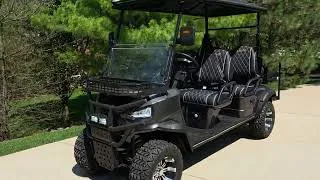 Thumbnail: Dark Grey V3 Renegade Electric Limo 6 Passenger Golf Cart