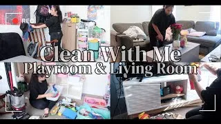 Thumbnail: CLEAN WITH ME | PLAY ROOM & LIVING ROOM | SafsLife