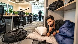 Thumbnail: I Spent 24 Hours Inside Amazon Office after Everybody Left😨