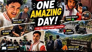 Thumbnail: One Amazing Day! | EV Scooter Repair, Language Class & British Camp Adventure 🇳🇵