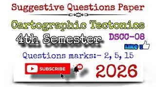 Thumbnail: Important questions of Cartographic Tectonics (CC08)4th sem || By-Sagarika Nag #geography