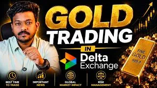 Thumbnail: How to Trade GOLD in Delta Exchange? 🔥 XAUTUSD Explained | Best Time, Strategy & MCX Comparison