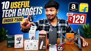 Thumbnail: 10 Useful Tech Gadgets Under ₹500 | Amazon & Flipkart