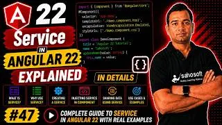 Thumbnail: Service in Angular 22 Explained in Details  | Angular 22 complete course