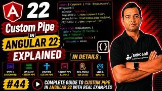 Thumbnail: Custom Pipes in Angular 22 Explained in Details  | Angular 22 complete course