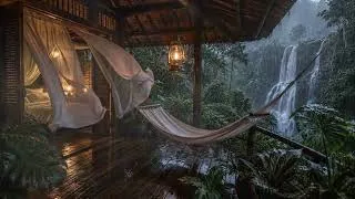 Thumbnail: Endless Tropical Rain in a Jungle Cabin ⛈️ Instant Sleep ASMR