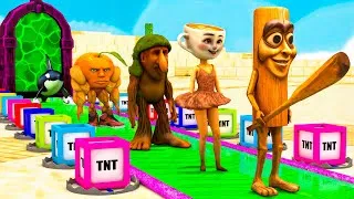 Thumbnail: Long Slide Game With Cow Elephant Gorilla Hippopotamus Tiger 3d Animal Game Funny 3d Animals