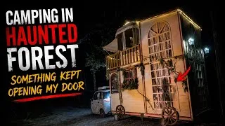 Thumbnail: I Towed My Two-Story Mini Cabin into the Middle of a Haunted Forest🌲🏡Something Kept Opening My Door😨