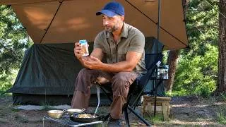 Thumbnail: Solo Camping with My Dog . Relaxing in Tent Shelter ASMR