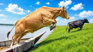 Thumbnail: Cow Unloading | Big Cow Video | Cow Video | Goru Hamba Cow | Boat Cow Unloading | Cow Jump 691