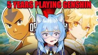 Thumbnail: Aang VS Traveler (Avatar the Last Airbender VS Genshin Impact) | DEATH BATTLE! | SAIN REACTS
