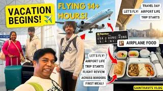 Thumbnail: Flying 14+ Hours!  USA to Hong Kong ✈️ Travel Day!  Vacation Begins!  Sainthavi's Vlog