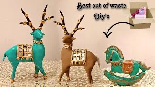 Thumbnail: 3d deer home decor | crafts out of waste cardboard | Diy home decor ideas| diy horse using cardboard