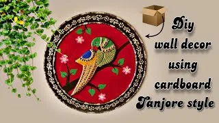 Thumbnail: Tanjore style wall decor using cardboard | Diy Traditional wall decor | 3d clay art
