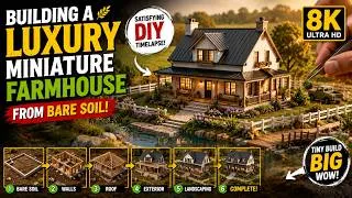 Thumbnail: Building a Luxury Miniature Farmhouse From Bare Soil! 🏡 | Satisfying DIY Construction Timelapse (8K)