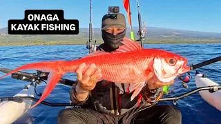 Thumbnail: Kayak deep-dropping almost 1000ft for rare snapper! | HAWAII CATCH COOK CREATE