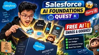 Thumbnail: Salesforce AI Foundations Quest 🤯 | FREE AI Swags & Goodies! | Hurry Up 🚨