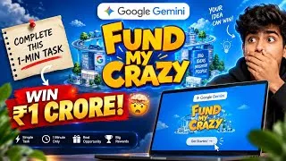 Thumbnail: Google Is Giving Students ₹1 CRORE! 🤯 | Do This 1-Min Task | Fund My Crazy 2026