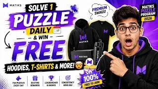 Thumbnail: Solve 1 Puzzle Daily & Win FREE Hoodies, T-Shirts & More! 🤯 | Matiks Puzzle Program 2026