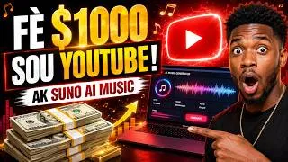 Thumbnail: MEN KIJAN OU KA FÈ $1000 DOLA SOU YOUTUBE AVÈK SUNO AI MUSIC