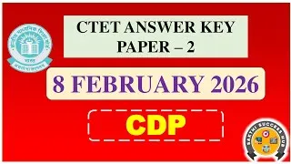 Thumbnail: CTET Paper 2 Answer Key | 8 February 2026