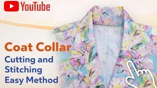 Thumbnail: Coat Collar Cutting and Stitching Easy Method | Step by Step Tutorial