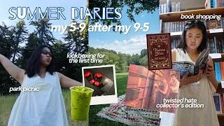 Thumbnail: SUMMER VLOG: my 5-9 after my 9-5 (book shopping, kickboxing, etc.) 📖🥊⭐️