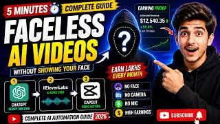 Thumbnail: 🤖 How to Create Faceless AI Videos in 5 Minutes | Complete AI YouTube Automation Guide 2026 |