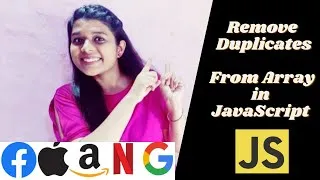 Thumbnail: Q9 | Remove Duplicates From Array in javascript | JavaScript Coding Interview Question