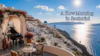 Thumbnail: A Slow Morning in Santorini 🌊 | Salon Piano Trio for Reading & Quiet Escapes