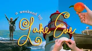 Thumbnail: cozy weekend by the lake 🌊 knitting, reading, and relaxing at lake erie