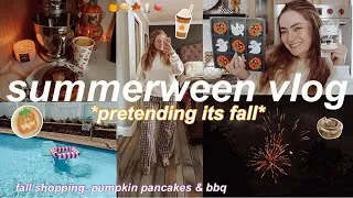 Thumbnail: COZY SUMMERWEEN DAY IN MY LIFE 2026 🎃 *pretending its fall in july* gilmore girls, shopping & bbq