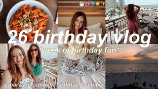 Thumbnail: MY 26th GIRLY BIRTHDAY VLOG 🎂 traveling to clearwater, getting ready, opening gifts & getting dinner