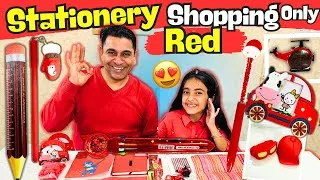 Thumbnail: Stationery Shopping!😍🎀✨*ONLY RED*| Buying Everything in One Color😍 #samayranarula #stationery #vlog