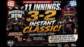 Thumbnail: INSTANT CLASSIC! 11-INNING PLAYOFF THRILLER | M&S Elimination Night Highlights