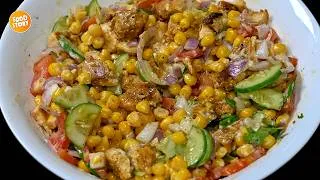 Thumbnail: BEST Healthy Chicken Salad Recipe (Quick & Easy!),Chicken Corn Salad for Lunch by Samina Food Story