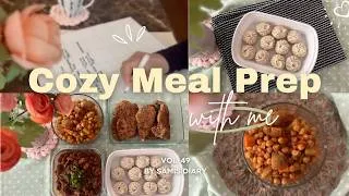Thumbnail: Cozy Sunday Meal Prep for the Week🥟🥪🌿🌼 | Healthy Mini Schnitzel, Chicken Salad & Dumplings