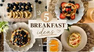 Thumbnail: 5 Cozy Healthy Breakfast Ideas 🥞🍳🥯🥑 | Slow Morning & Simple Recipes