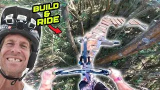 Thumbnail: I BUILT A SKETCHY WOODEN MTB TRAIL UP IN THE TREES - BUILD & RIDE!
