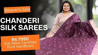Thumbnail: ₹7,950 ❤️ Pure Handloom Chanderi at Weaver's Price | Silk Mark Certified. You'll Be Glad You Bought.