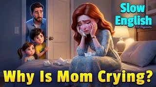 Thumbnail: Why Is Mom Crying? | Easy English Listening for Beginners | (A2 Level)