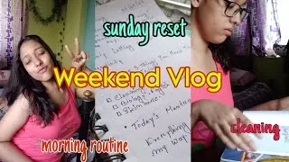 Thumbnail: Sunday Reset Routine *WEEKEND VLOG* - morning routine, cleaning, journal, study