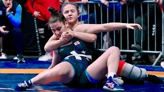 Thumbnail: U17 Yuliia Holhovska (UKR) vs Ana Tsereteli (GEO) 61kg. Girls women's greco youth wrestling. B-cam-m